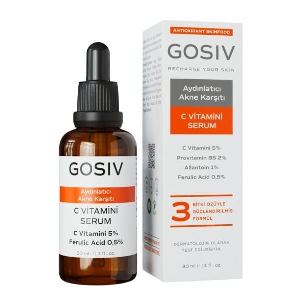 Aydınlatıcı ve Akne Eğilimli Ciltler İçin C Vitamini Serum